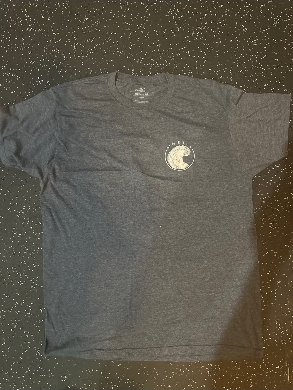 O'Neill Charcoal Gray Wave Short Sleeve Tee